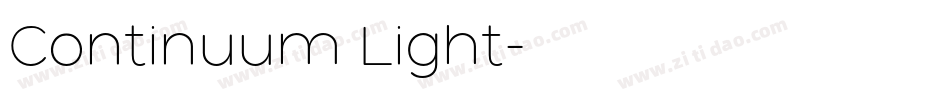 Continuum Light字体转换